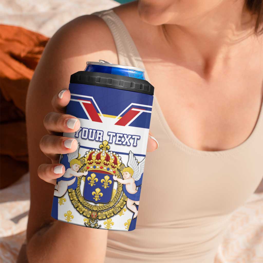 Personalized French Colonial Empire 4 in 1 Can Cooler Tumbler Royal Standard of France
