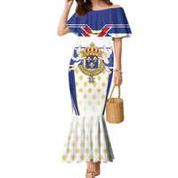 Personalized French Colonial Empire Family Matching Mermaid Dress and Hawaiian Shirt Royal Standard of France
