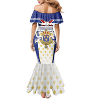 Personalized French Colonial Empire Family Matching Mermaid Dress and Hawaiian Shirt Royal Standard of France