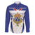 Personalized French Colonial Empire Family Matching Off The Shoulder Long Sleeve Dress and Hawaiian Shirt Royal Standard of France
