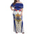 Personalized French Colonial Empire Family Matching Off Shoulder Maxi Dress and Hawaiian Shirt Royal Standard of France