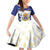 Personalized French Colonial Empire Family Matching Off Shoulder Short Dress and Hawaiian Shirt Royal Standard of France