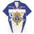 Personalized French Colonial Empire Family Matching Off Shoulder Short Dress and Hawaiian Shirt Royal Standard of France