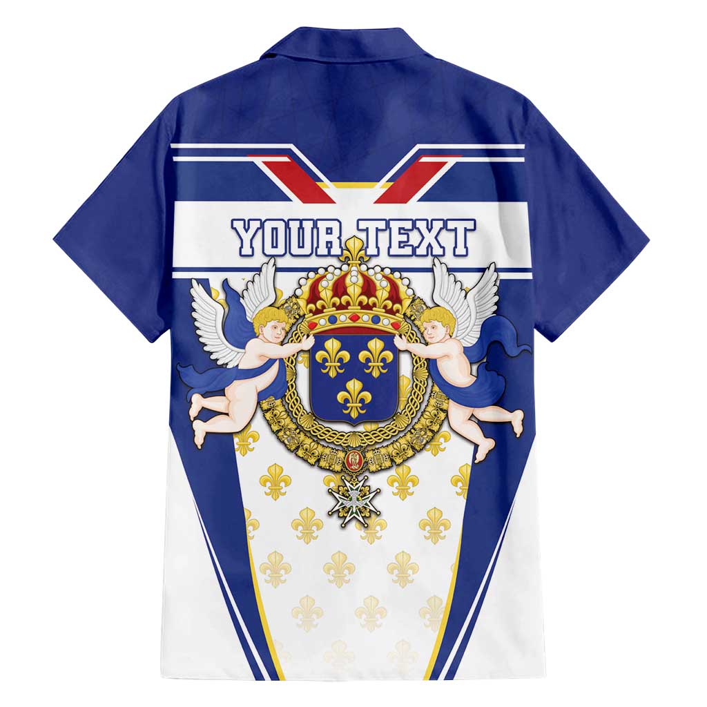 Personalized French Colonial Empire Family Matching Off Shoulder Short Dress and Hawaiian Shirt Royal Standard of France