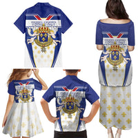 Personalized French Colonial Empire Family Matching Puletasi and Hawaiian Shirt Royal Standard of France