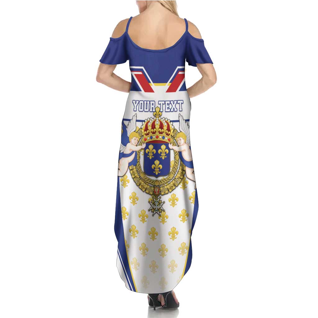 Personalized French Colonial Empire Family Matching Summer Maxi Dress and Hawaiian Shirt Royal Standard of France