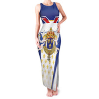 Personalized French Colonial Empire Family Matching Tank Maxi Dress and Hawaiian Shirt Royal Standard of France