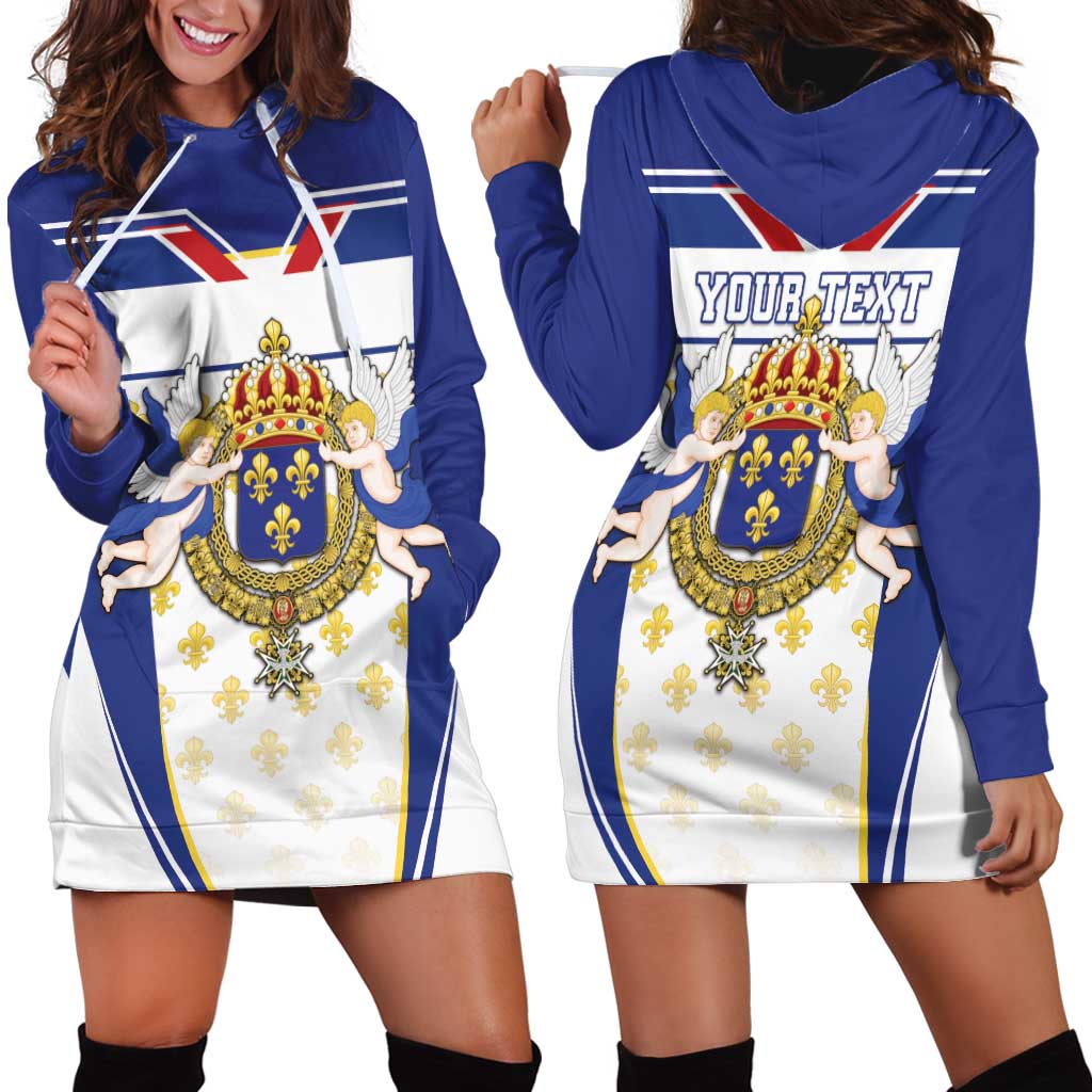 Personalized French Colonial Empire Hoodie Dress Royal Standard of France