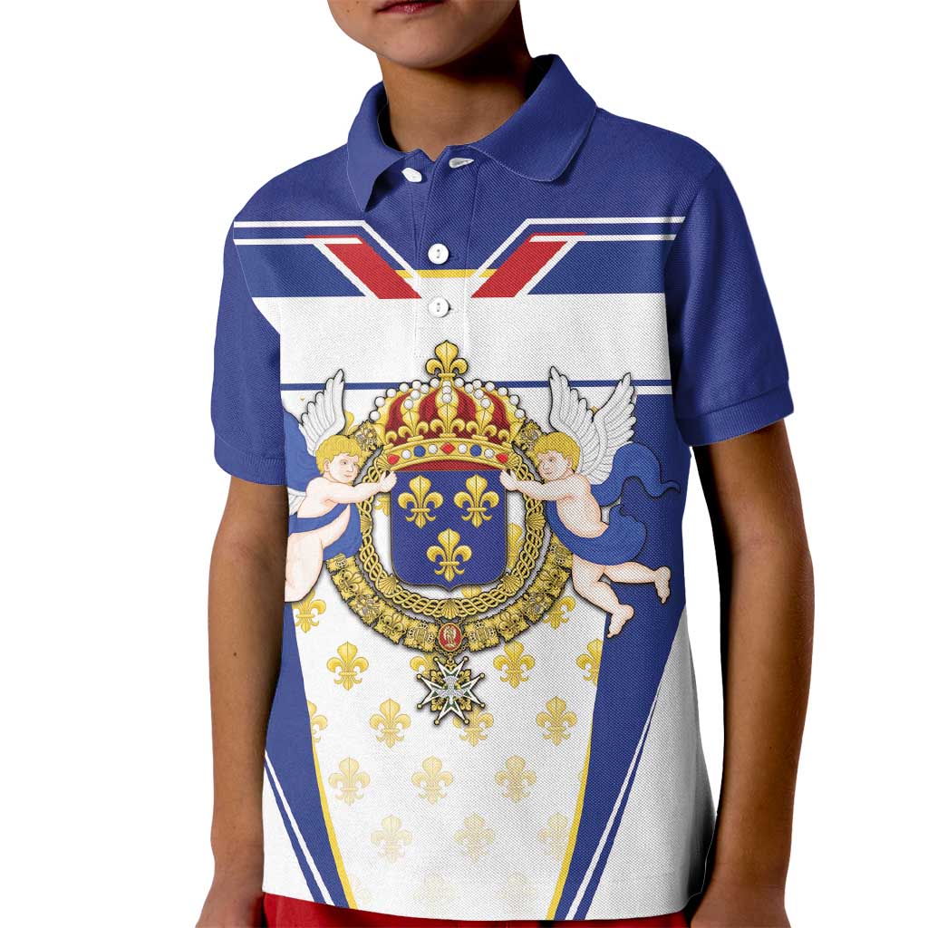 Personalized French Colonial Empire Kid Polo Shirt Royal Standard of France