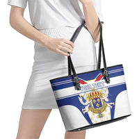 Personalized French Colonial Empire Leather Tote Bag Royal Standard of France