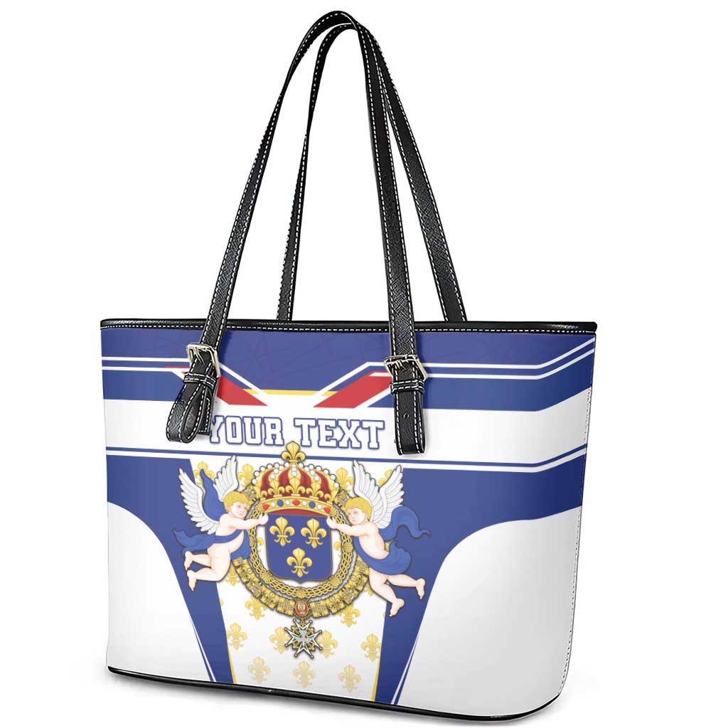 Personalized French Colonial Empire Leather Tote Bag Royal Standard of France