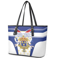 Personalized French Colonial Empire Leather Tote Bag Royal Standard of France