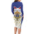 Personalized French Colonial Empire Long Sleeve Bodycon Dress Royal Standard of France