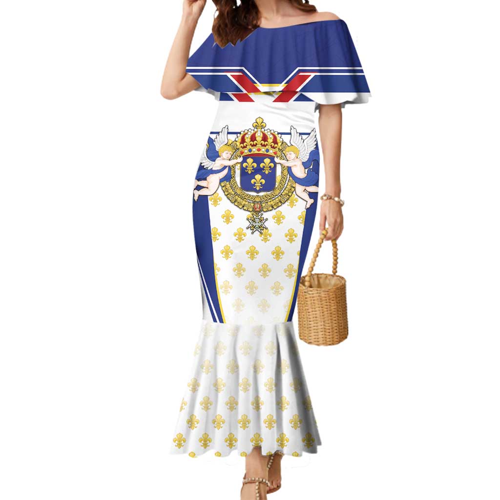 Personalized French Colonial Empire Mermaid Dress Royal Standard of France