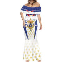 Personalized French Colonial Empire Mermaid Dress Royal Standard of France