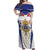 Personalized French Colonial Empire Off Shoulder Maxi Dress Royal Standard of France