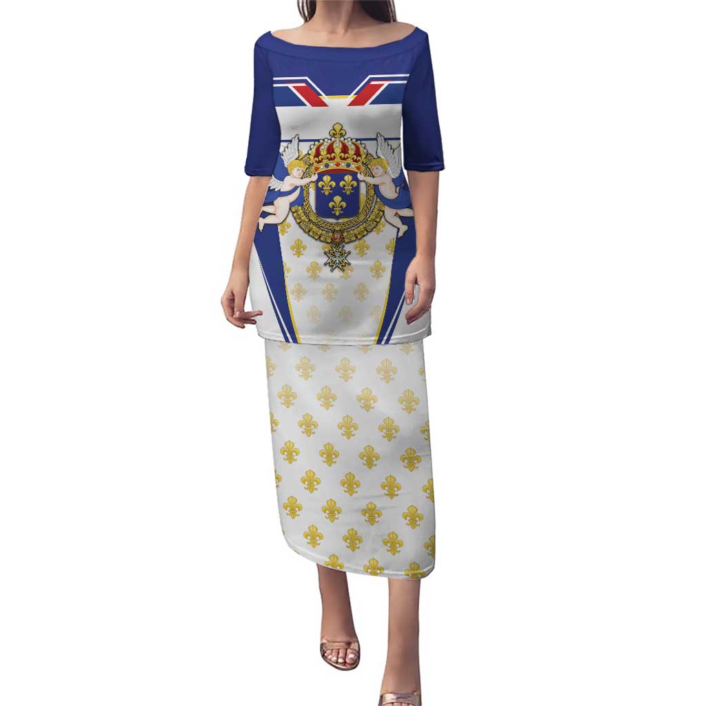 Personalized French Colonial Empire Puletasi Royal Standard of France