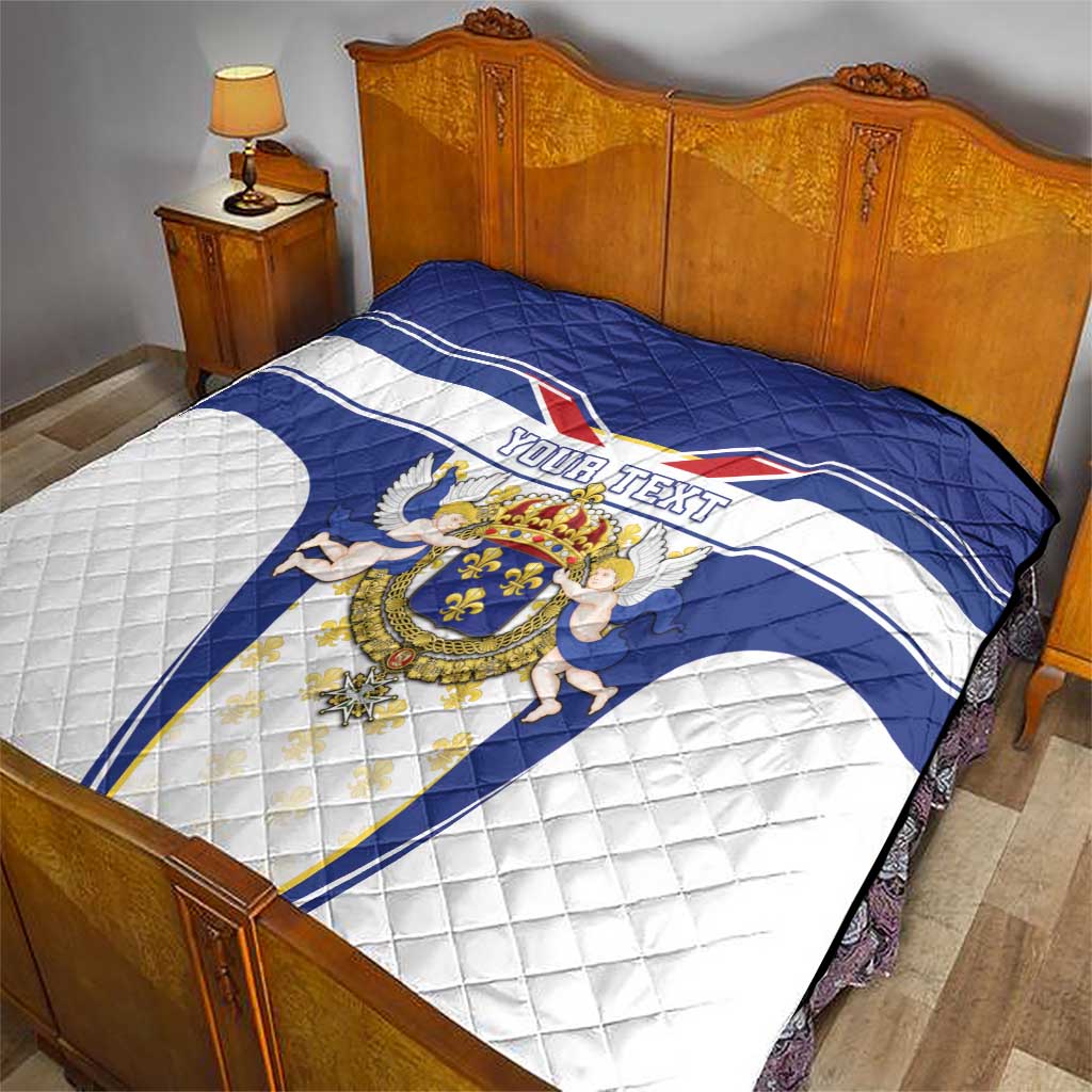 Personalized French Colonial Empire Quilt Royal Standard of France