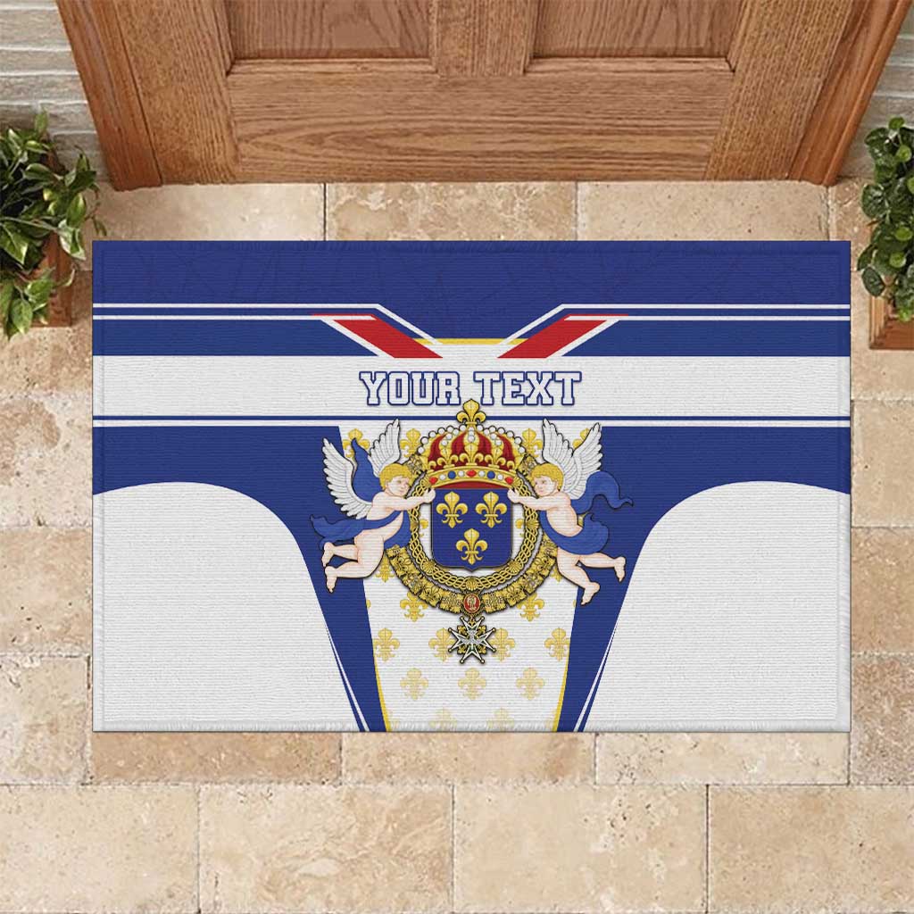 Personalized French Colonial Empire Rubber Doormat Royal Standard of France