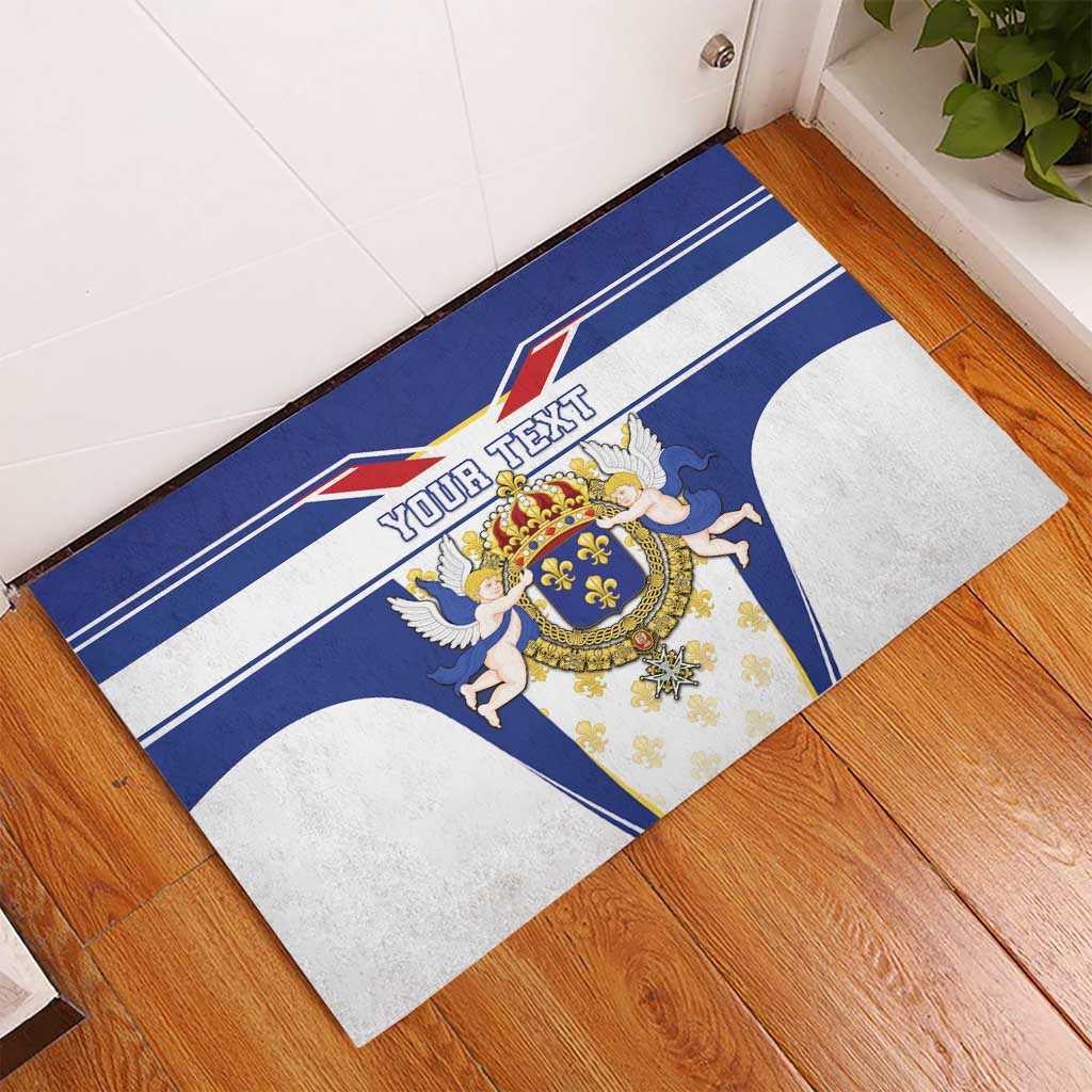 Personalized French Colonial Empire Rubber Doormat Royal Standard of France
