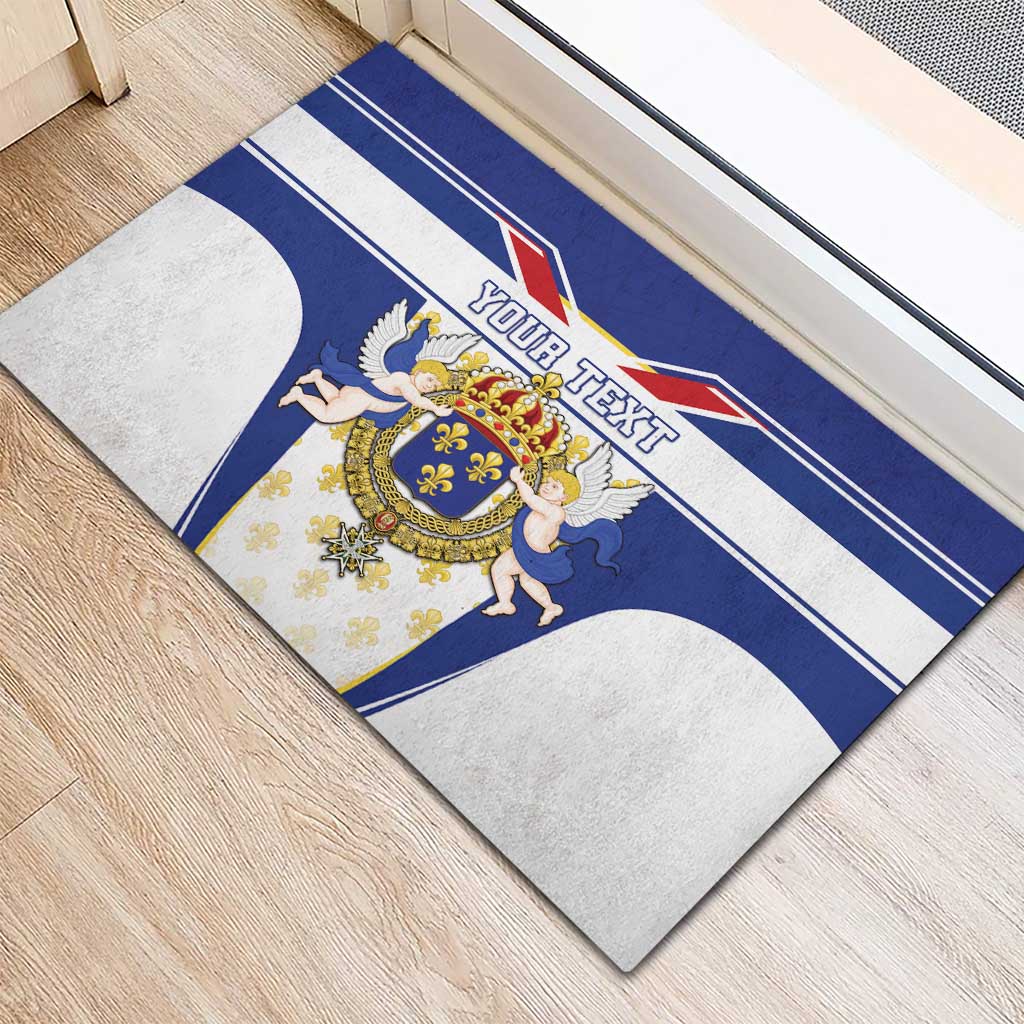Personalized French Colonial Empire Rubber Doormat Royal Standard of France