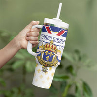 Personalized French Colonial Empire Tumbler With Handle Royal Standard of France