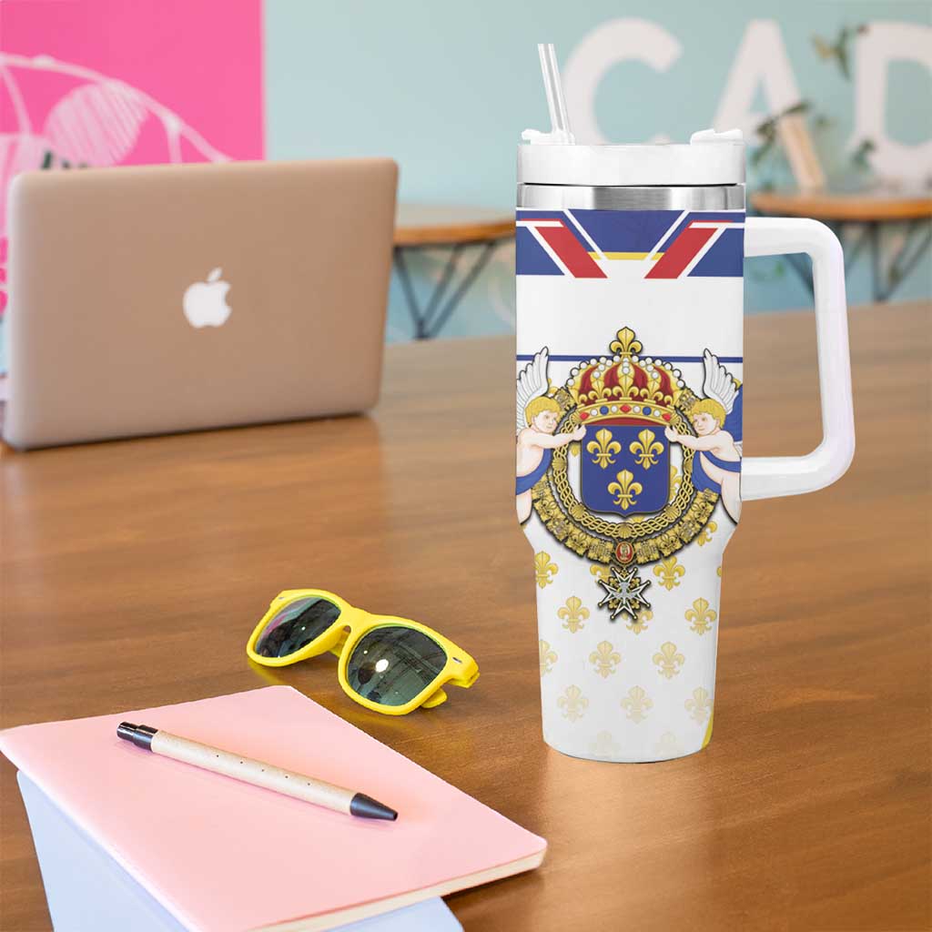 Personalized French Colonial Empire Tumbler With Handle Royal Standard of France