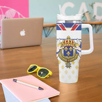 Personalized French Colonial Empire Tumbler With Handle Royal Standard of France