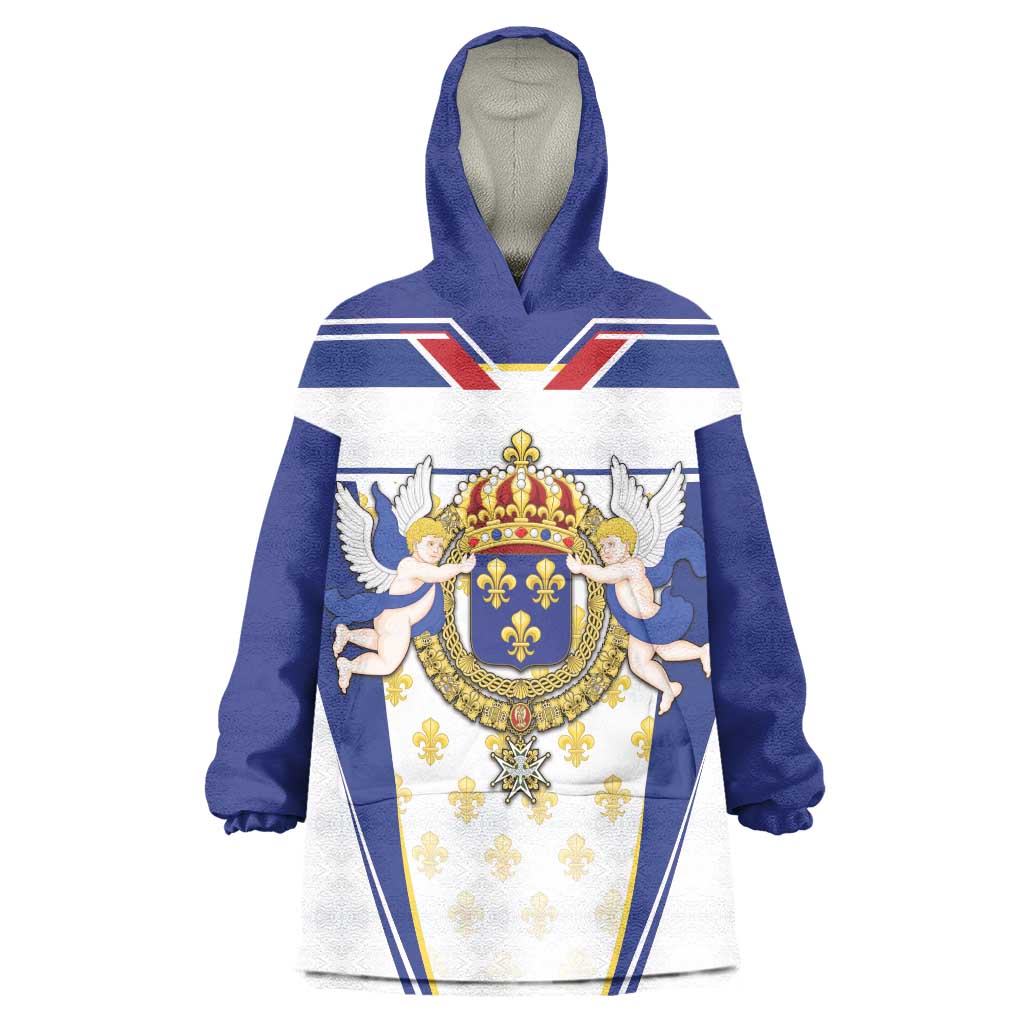 Personalized French Colonial Empire Wearable Blanket Hoodie Royal Standard of France