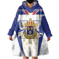 Personalized French Colonial Empire Wearable Blanket Hoodie Royal Standard of France