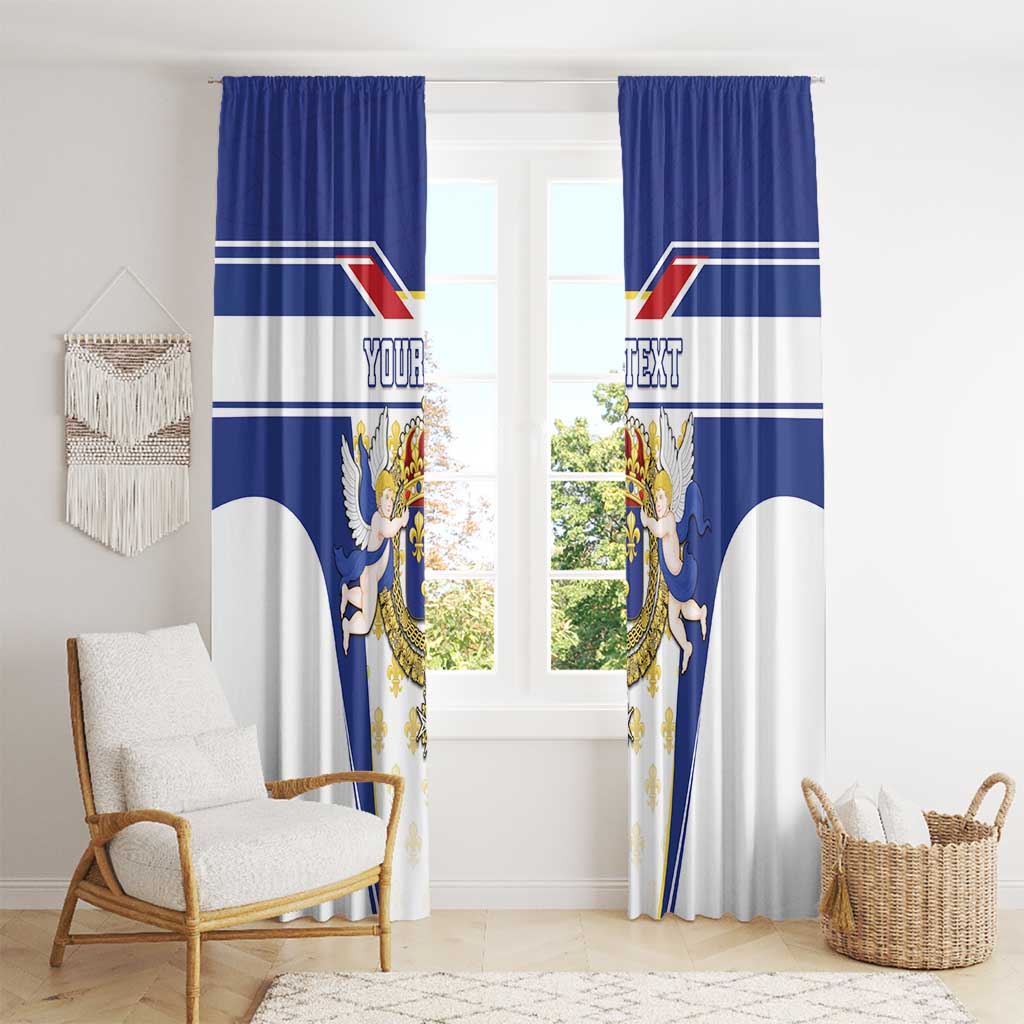 Personalized French Colonial Empire Window Curtain Royal Standard of France