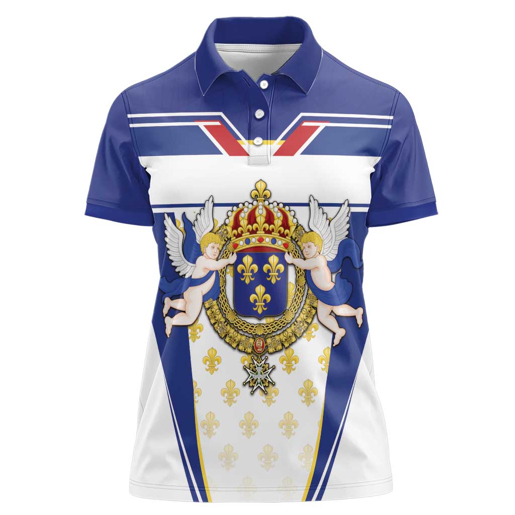 Personalized French Colonial Empire Women Polo Shirt Royal Standard of France