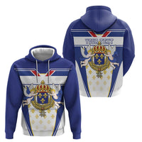 Personalized French Colonial Empire Zip Hoodie Royal Standard of France