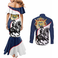 First French Empire 1804 – 1814 Couples Matching Mermaid Dress and Long Sleeve Button Shirt Liberte Ordre Public