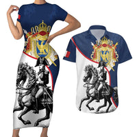 First French Empire 1804 – 1814 Couples Matching Short Sleeve Bodycon Dress and Hawaiian Shirt Liberte Ordre Public