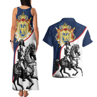 First French Empire 1804 – 1814 Couples Matching Tank Maxi Dress and Hawaiian Shirt Liberte Ordre Public