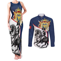First French Empire 1804 – 1814 Couples Matching Tank Maxi Dress and Long Sleeve Button Shirt Liberte Ordre Public