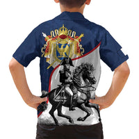 First French Empire 1804 – 1814 Family Matching Long Sleeve Bodycon Dress and Hawaiian Shirt Liberte Ordre Public
