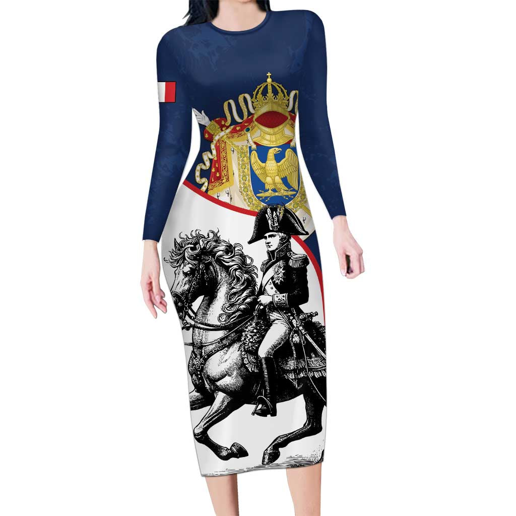 First French Empire 1804 – 1814 Family Matching Long Sleeve Bodycon Dress and Hawaiian Shirt Liberte Ordre Public