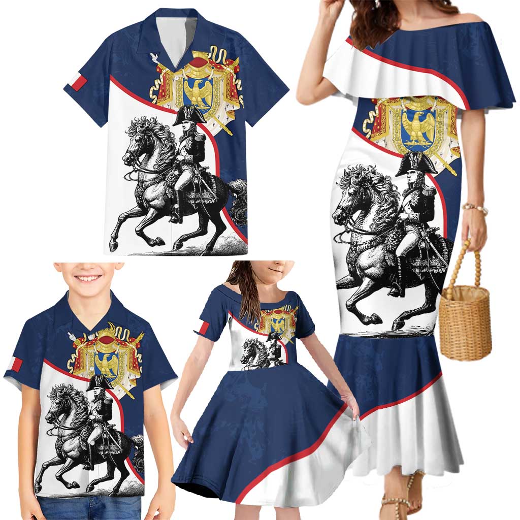 First French Empire 1804 – 1814 Family Matching Mermaid Dress and Hawaiian Shirt Liberte Ordre Public