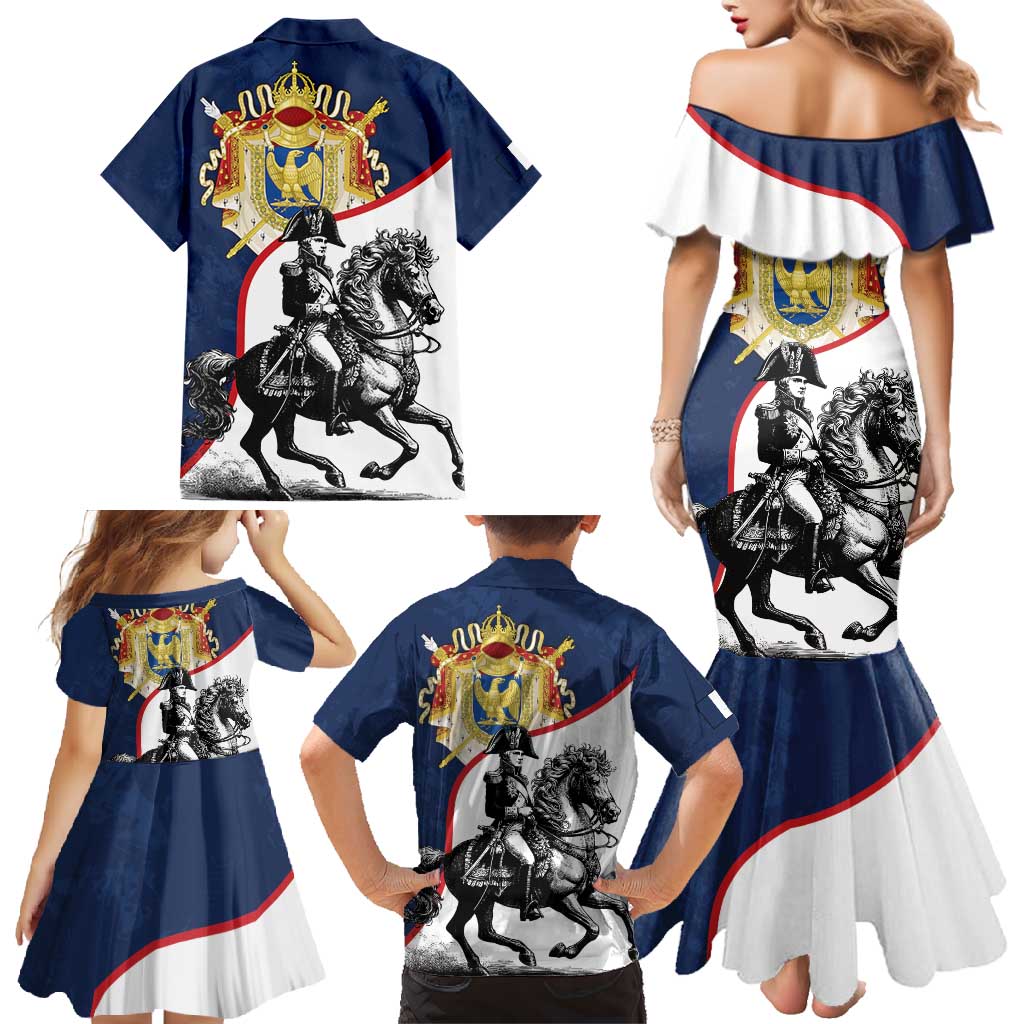 First French Empire 1804 – 1814 Family Matching Mermaid Dress and Hawaiian Shirt Liberte Ordre Public
