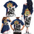 First French Empire 1804 – 1814 Family Matching Off The Shoulder Long Sleeve Dress and Hawaiian Shirt Liberte Ordre Public