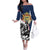 First French Empire 1804 – 1814 Family Matching Off The Shoulder Long Sleeve Dress and Hawaiian Shirt Liberte Ordre Public