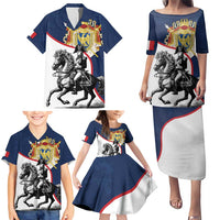 First French Empire 1804 – 1814 Family Matching Puletasi and Hawaiian Shirt Liberte Ordre Public