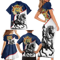 First French Empire 1804 – 1814 Family Matching Short Sleeve Bodycon Dress and Hawaiian Shirt Liberte Ordre Public