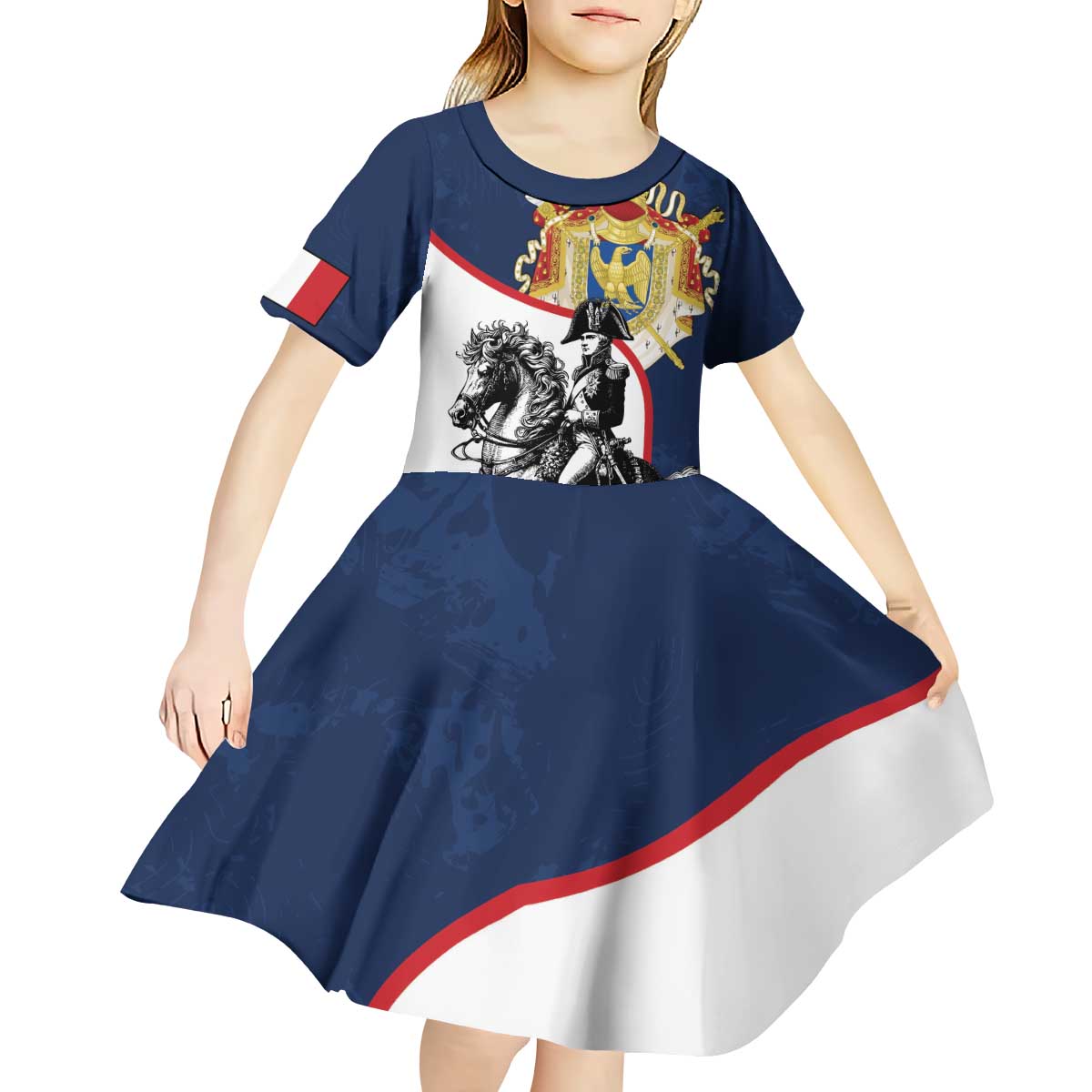 First French Empire 1804 – 1814 Kid Short Sleeve Dress Liberte Ordre Public
