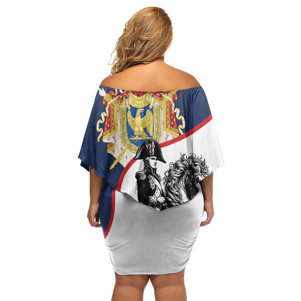 First French Empire 1804 – 1814 Off Shoulder Short Dress Liberte Ordre Public