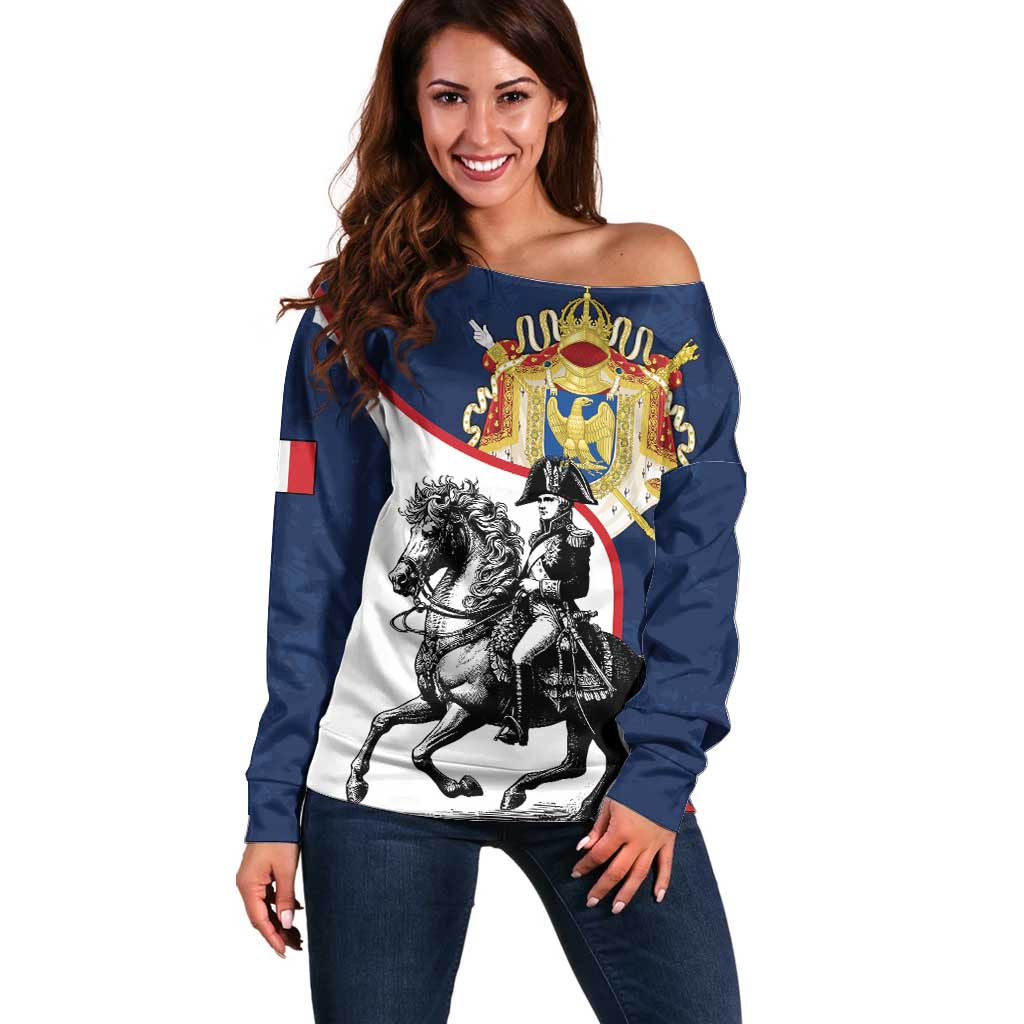 First French Empire 1804 – 1814 Off Shoulder Sweater Liberte Ordre Public
