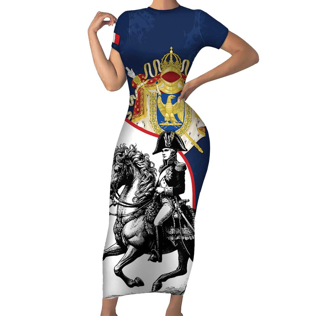 First French Empire 1804 – 1814 Short Sleeve Bodycon Dress Liberte Ordre Public