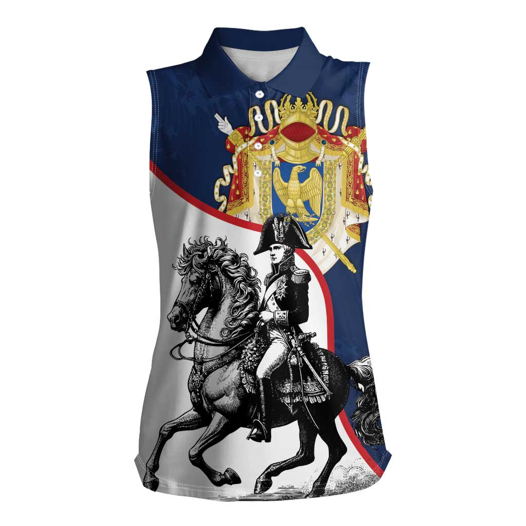 First French Empire 1804 – 1814 Women Sleeveless Polo Shirt Liberte Ordre Public
